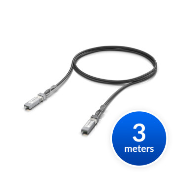Ubiquiti UACC-DAC-SFP28-3M SFP28 Direct Attach Cable, 25Gbps DAC Cable, 25Gbps Throughput Rate, 3m Length - Image 1