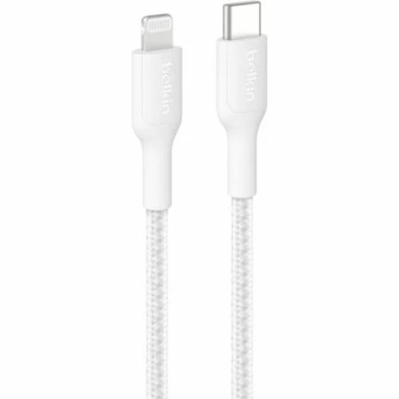 Belkin CAA022FQ2MWH BoostCharge Pro 2 m Lightning/USB-C Data Transfer Cable - Cable for iPhone, iPad Air, iPad Pro, iPad mini - First End: 1 x Lightning - Male - Second End: 1 x USB Type C- Male - MFI - White - Image 1