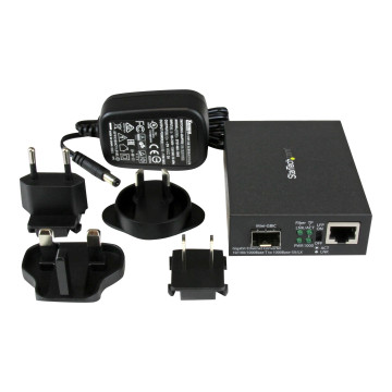 StarTech MCM1110SFP GIGABIT ETHERNET FIBER MEDIA CONVERTER, OPEN SFP SLOT, 2YR - Image 1