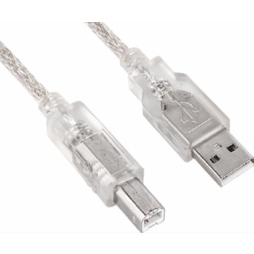 Astrotek AT-USB-AB-5M USB 2.0 Printer Cable 5m - Type A Male to Type B Male Transparent Colour replaces CBUSBAB5M - Image 1