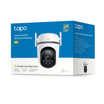 TP-LINK TC43 Outdoor Pan/Tilt Security Wi-Fi Camera, 3K 5MP Live View, Starlight Colour Night Vision, 360° All-Round Protection - Image 1