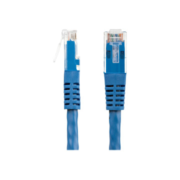 StarTech C6PATCH2BL 2FT CAT6 ETHERNET CABLE - BLUE CAT 6 GIGABIT ETHERNET WIRE -250MHZ 100W POE R - Image 1