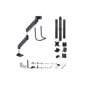 StarTech 3M1A3SG-MONITOR-ARM CROSSBAR TRIPLE MONITOR DESK MOUNT - UP TO THREE 27" MONITORS, VESA, 5YR - Image 1