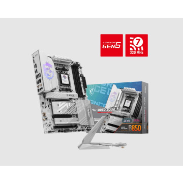 MSI B850 EDGE TI WIFI , AMD B850, 4x DDR5 256GB, 1x HDMI, 3x PCI-E x16 slot, 4x M.2, 8x 4x USB 2.0, Wi-Fi 7 - Image 1