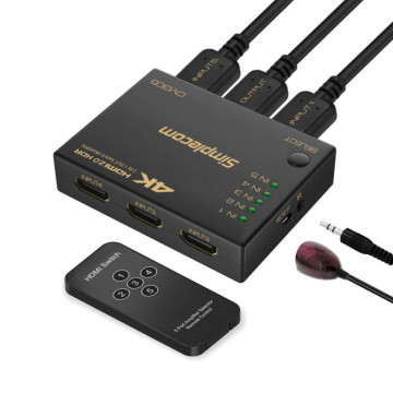 Simplecom CM305 Ultra HD 5 Way HDMI Switch 5 IN 1 OUT Splitter 4K@60Hz - Image 1