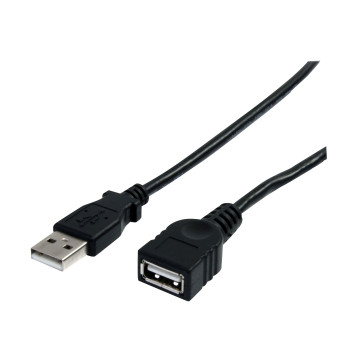 StarTech USBEXTAA10BK 3M USB2.0 A TO A EXTENSION CABLE, M/F, BLACK, LTW - Image 1