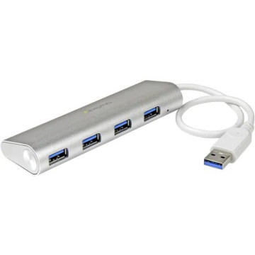 StarTech ST43004UA 4-Port USB Hub, USB A to 4x USB-A Ports, USB 5Gbps, Bus-Powered, Portable Laptop USB 3.0 Hub - Bus-powered USB 3.2 Gen 1 (5Gbps) expansion hub - USB to 4x USB-A ports - Supports Windows, macOS, Linux, ChromeOS, Android - Add 4 - Image 1
