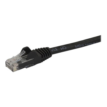 StarTech N6PATC15MBK CAT6 ETHERNET CABLE 15M BLACK 650MHZ 100W SNAGLESS PATCH CORD LTW - Image 1