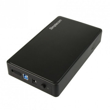Simplecom SE325-BLACK SE325 Tool Free 3.5' SATA HDD to USB 3.0 Hard Drive Enclosure - Black Enclosure - Image 1