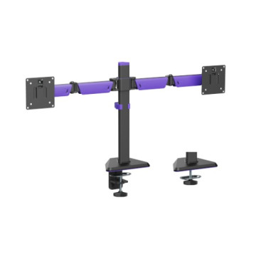 Brateck LDT89-C024 Matte Black Amethyst Articulating Gaming Dual Monitor Arm, Fit Screen Size: 17'-32', Screen Quantity: 2 - Image 1