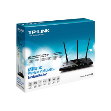 TP-LINK ARCHER VR400 ARCHER AC1200 VDSL/ADSL MODEM ROUTER, GbE(4), 3YR - Image 1