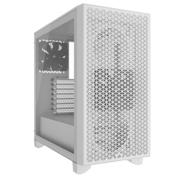 Corsair CC-9011252-WW 3000D AIRFLOW Mid-Tower PC Case - White, Tempered Glass, ATX, 360mm GPU, 170mm CPU, 360mm radiator, 7 slots, USB 3.2, Dust Filtered, 2yr wty - Image 1