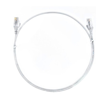 8ware CAT6THINWH-2M CAT6 Ultra Thin Slim Cable 2m / 200cm - White Color Premium RJ45 Ethernet Network LAN UTP Patch Cord 26AWG for Data - Image 1