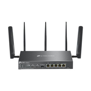 TP-LINK ER706W-4G (CH) Omada 4G+ Cat6 AX3000 Gigabit VPN Router, 4G+, Dual Band Wi-fi 6, 6 Gigabit Ports (5 RJ45+1 SFP), 5 High-Gain Detach Ant. - Image 1