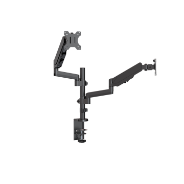 Brateck LDT16-C024 Dual Monitor Full Extension Gas Spring Dual Monitor Arm (independent Arms) Fit Most 17'-32' Monitors Up to 8kg per screen VESA 75x75/100x100 - Image 1