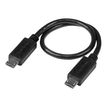 StarTech UUUSBOTG8IN USB OTG CABLE - MICRO USB TO MICRO USB - M/M - 8 IN. - Image 1