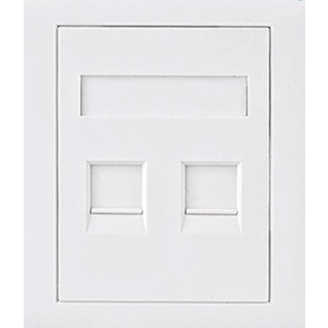 Astrotek ATP-SC-5E-2 CAT5e RJ45 Network Wall Face Plate 86x86mm 2 Port Socket Kit - Image 1