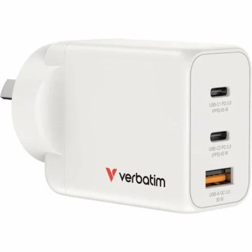 Verbatim 67016 GAN CHARGER 3 PORT 65W USB A/C - Image 1