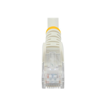 StarTech N6PATC1MWH 1M CAT6 ETHERNET CABLE WHITE 650MHZ 100W SNAGLESS PATCH CORD, LTW - Image 1