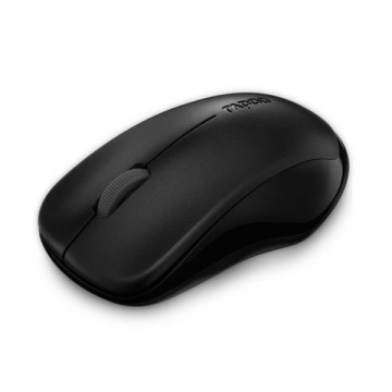 Rapoo 1620.BLACK 1620 2.4G Wireless up to 10 Meters and 360 degrees coverage Mouse Black, 1000 DPI, Long Battery. Retail Pack - Image 1
