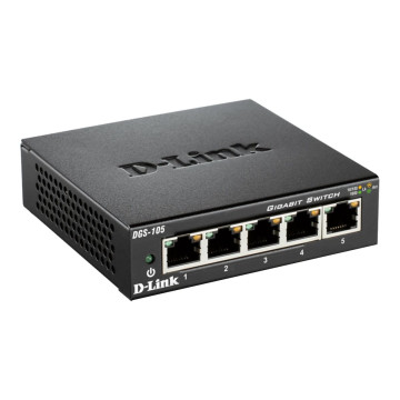 D-Link DGS-105 5-PORT GIGABIT DESKTOP SWITCH (METAL HOUSING) - Image 1
