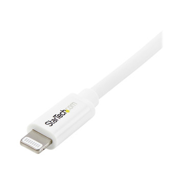 StarTech USBLT1MW 1M USB TO LIGHTNING CABLE APPLE MFI CERTIFIED - WHITE - Image 1