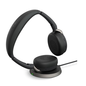 Jabra 26699-989-889 Evolve2 65 Flex UC Stereo Bluetooth Headset, Link380c USB-C Dongle & Wireless Charging Stand Included, Foldable Design, 2Yr Warranty, ANC - Image 1