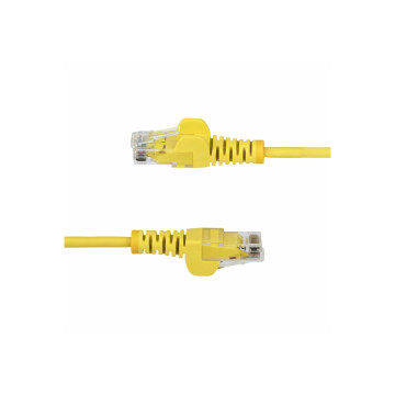 StarTech N6PAT100CMYLS 1m Yellow Slim CAT6 Ethernet Cable, Snagless, 28AWG, LSZH, LTW - Image 1