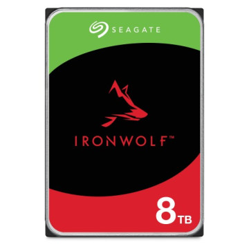 Seagate ST8000VN002 8TB 3.5' IronWolf, SATA3, NAS 24x7, 5400 RPM, CMR, max. STR OD 202MB/s, 256MB Cache, HDD, 3Years Warranty - Image 1