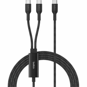 Belkin CAC004FQ1.5MBK BoostCharge Pro 1.50 m USB-C Data Transfer Cable - Cable for Notebook, MacBook Pro - First End: 2 x USB 2.0 Type-C - Male - Second End: 1 x USB 2.0 Type-C - Male - 480 Mbit/s - Black - Image 1