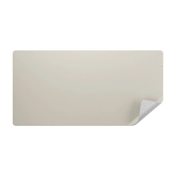 Alogic ADLFMLG Duo Reversible Desk Mat with Premium Felt and Vegan Leather - Light Grey/Vanilla - Image 1