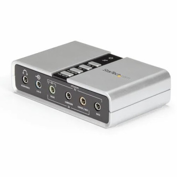 StarTech ICUSBAUDIO7D External Sound Box - 16 bit DAC Data Width - 7.1 Sound Channels - External - C-Media CM6206 - USB 2.0 - 48 kHz Maximum Playback Sampling Rate - USB - 1 x Number of Audio Line Out - Image 1