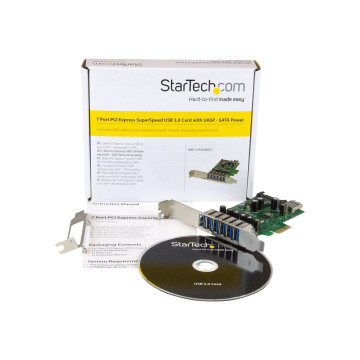 StarTech PEXUSB3S7 7 PORT PCIe USB 3.0 CARD, SATA POWER REQUIRED, UASP, 2YR - Image 1