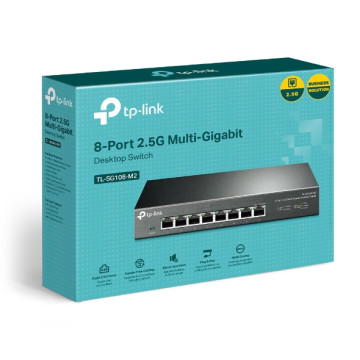 TP-LINK TL-SG108-M2 8-PORT UNMANAGED 2.5G SWITCH, METAL CASE, 5YR - Image 1