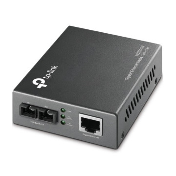 TP-LINK MC200CM 1000Mbps RJ45 to 1000Mbps multi-mode SC fiber Converter, Full-duplex, up to 550m, switching power adapter, chassis TL-MC1400 rack-moun - Image 1