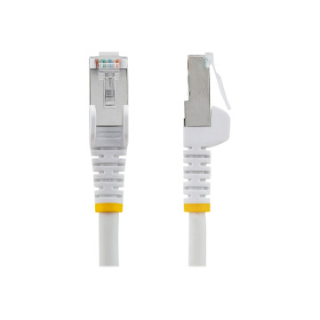 StarTech NLWH-3M-CAT6A-PATCH 3M CAT6A ETHERNET CABLE - WHITE - LOW SMOKE ZERO HALOGEN (LSZH) - 10GBE 500MH - Image 1