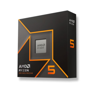AMD 100-100001405WOF Ryzen 5 9600X 6Cores/12Threads, 65 watts, Max Boost Clock 5.4 GHz, PCIE 5.0, 32MB Cache, Radeon™ Graphics, 2200 MHz Frequency - Image 1