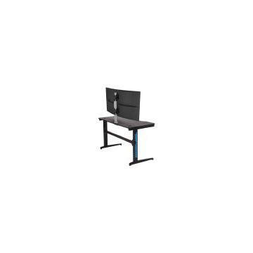 Atdec AWMS-2-BT75-G-B Super Heavy-Duty Dual Stacked Mount - Grommet Clamp - Black - Image 1