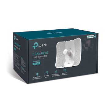 TP-LINK CPE710 WIRELESS OUTDOOR CPE, 5GHZ, 867MBPS, 23DBI, 3YR - Image 1