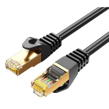 8ware CAT7-R-2BLK CAT7 Cable 2m - Black Color RJ45 Ethernet Network LAN UTP Patch Cord Snagless - Image 1