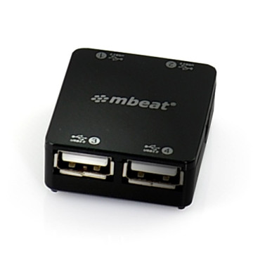 MBEAT USB-UPH110K 4 Port USB 2.0 Hub - USB 2.0 Plug and Play/ High Speed Interface/ Ideal for Notbook/PC/MAC users USB 2.0 Speed up to 480Mbps (EOL) - Image 1
