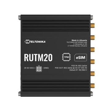 Teltonika RUTM20100400 RUTM20 COMPACT 5G ROUTER, Global 5G Telit, Dual SIM & eSIM, Active PoE, PSU included - Image 1