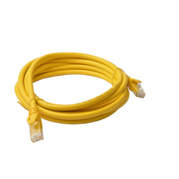 8ware PL6A-3YEL CAT6A Cable 3m - Yellow Color RJ45 Ethernet Network LAN UTP Patch Cord Snagless - Image 1