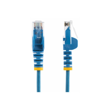 StarTech N6PAT150CMBLS 1.5M CAT6 CABLE, RJ45 PATCH CORD, SNAGLESS, SLIM, LSZH, BLUE, LTW - Image 1