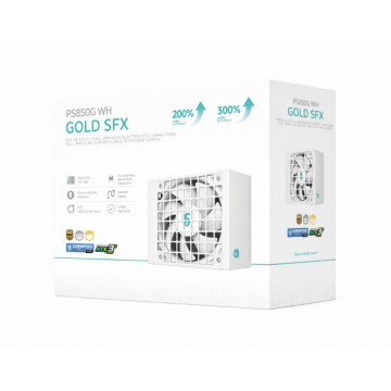 DEEPCOOL R-PS850G-FE0W-JGAU PS850G WH 850W Gamer Storm SFX ,Full Japanese Electrolytic Capacitors, Cybenetics Platinum /PPLP Gold, Fluid Dynamic Bearing - Image 1