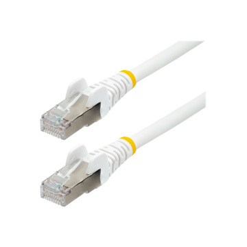 StarTech NLWH-5M-CAT6A-PATCH 5M CAT6A ETHERNET CABLE - WHITE - LOW SMOKE ZERO HALOGEN (LSZH) - 10GBE 500MH - Image 1