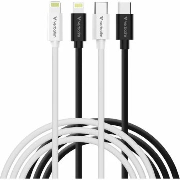 Verbatim 32392 CABLE USB-C TO LIGHTNING BLACK/WHITE 2PK - Image 1