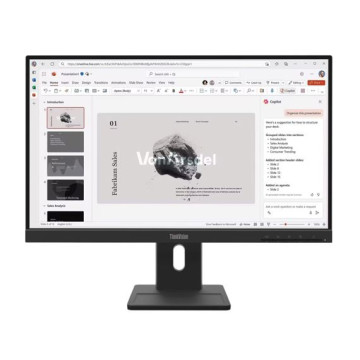 Lenovo 64C9MAR6AU ThinkVision E22-40 21.5-22' FHD IPS Monitor 1920x1080 100Hz 16:9 Anti-Glare Height Adjustable Tilt Swivel Pivot VGA DP HDMI VESA 3yr wty Black - Image 1