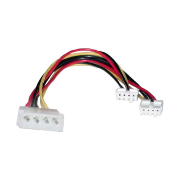 8ware RC-5039 Molex Power Splitter Cable 20cm 2x3.5' to 1x5.25' Female to Male - Image 1