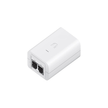 Ubiquiti POE-24-7W-G-WH 24VDC POE ADAPTOR, 7W, AC CABLE WITH EARTH GROUD, WHITE, 1YR - Image 1
